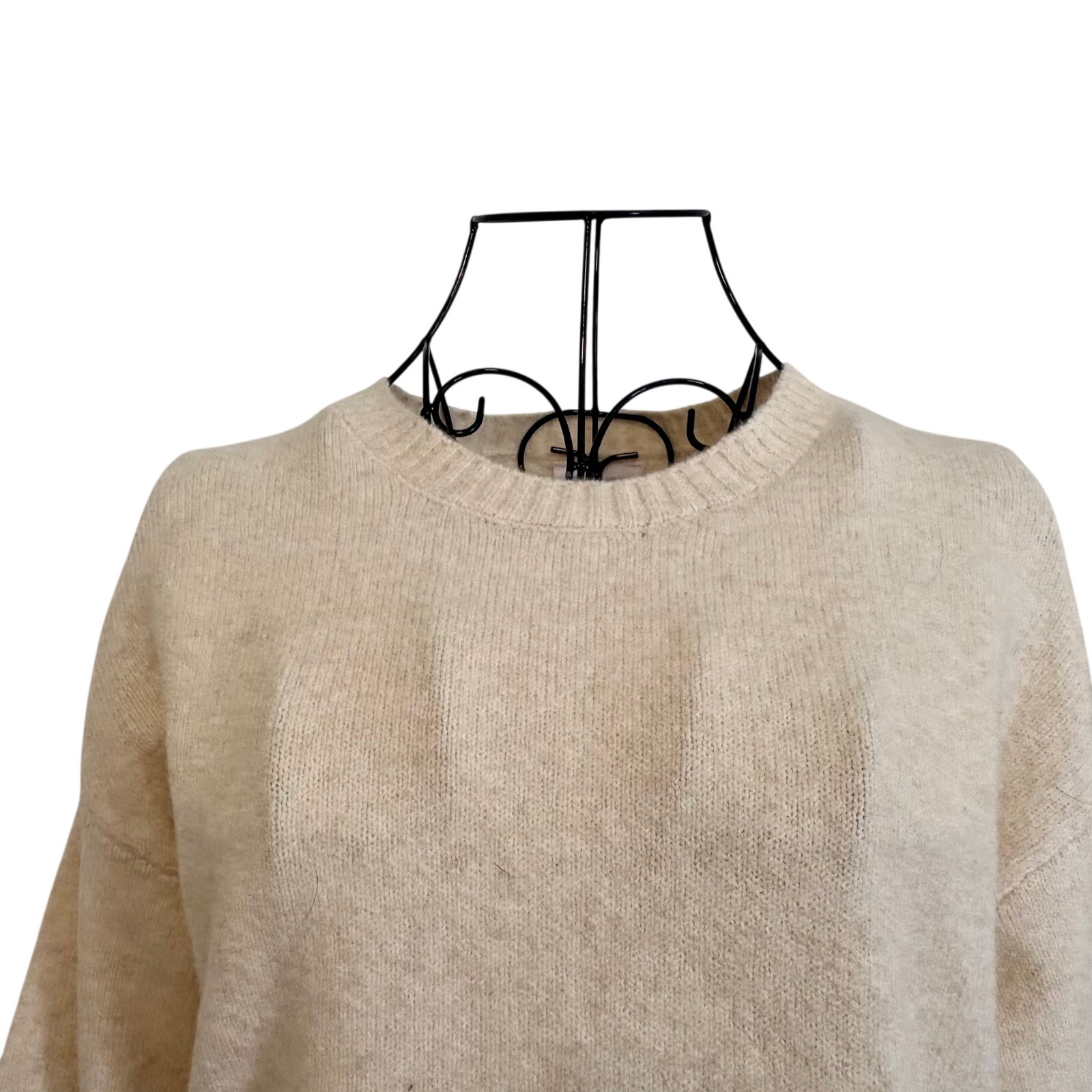 Nwt Song Of Style By Aimee Song Recycled Knit Pullover Sweater Wool Blend Ivory — image 3 of 7